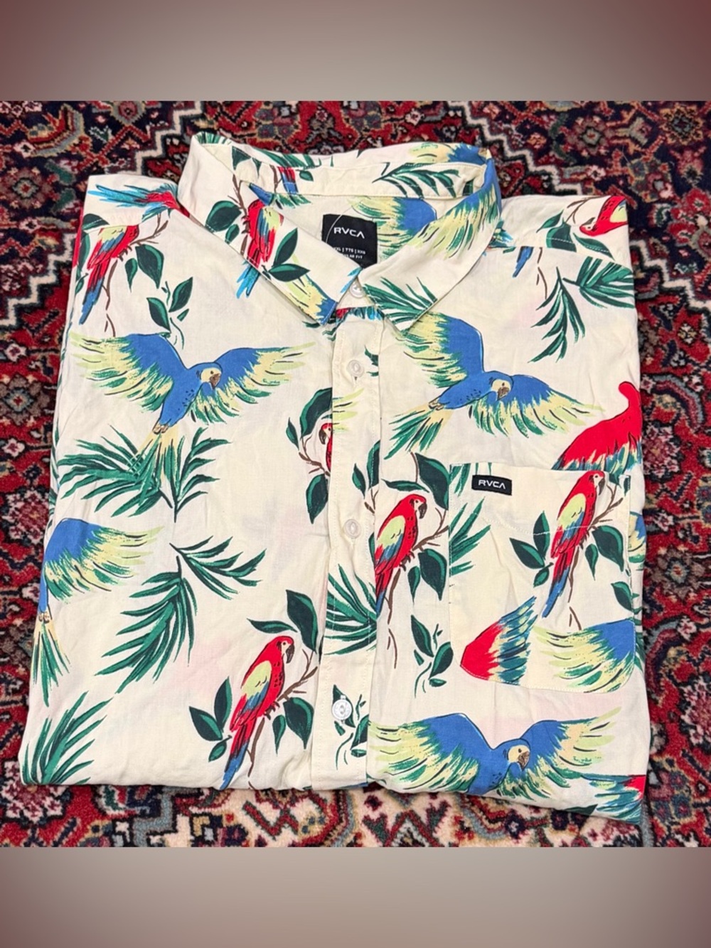 NEW RVCA ARTIST NETWORK GRAPHIC STREET STYLE DESIGNER BUTTON FRONT SHIRT XXL